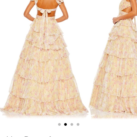 Mac Duggal Sleeveless Floral Cutout Ballgown - Picture 4 of 6